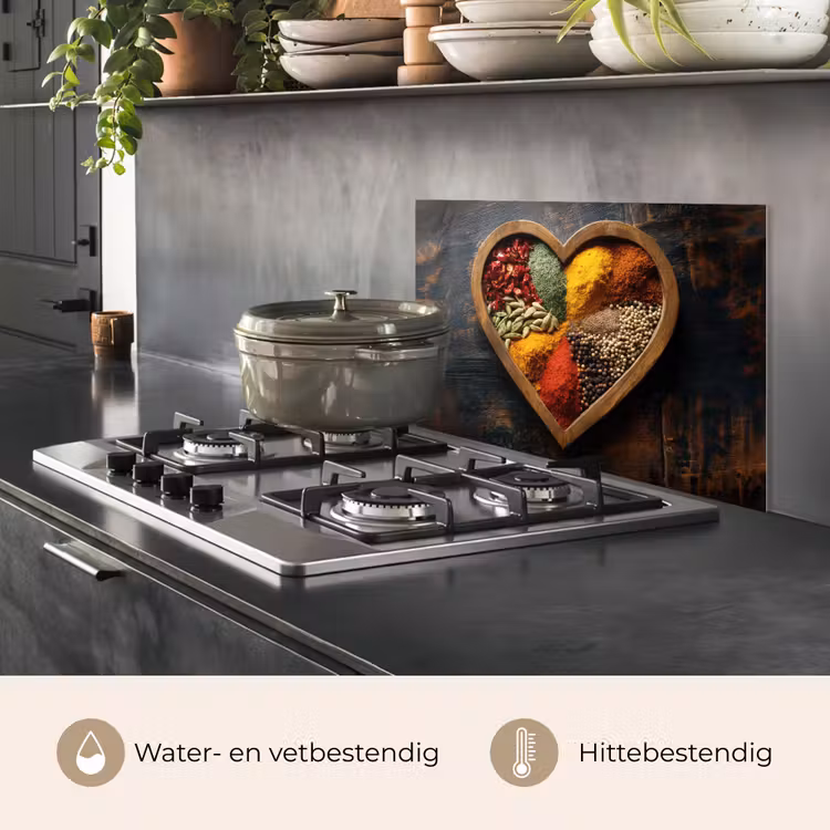 Spatscherm keuken - Houten - Hart - Kleurrijke - Specerijen — 7