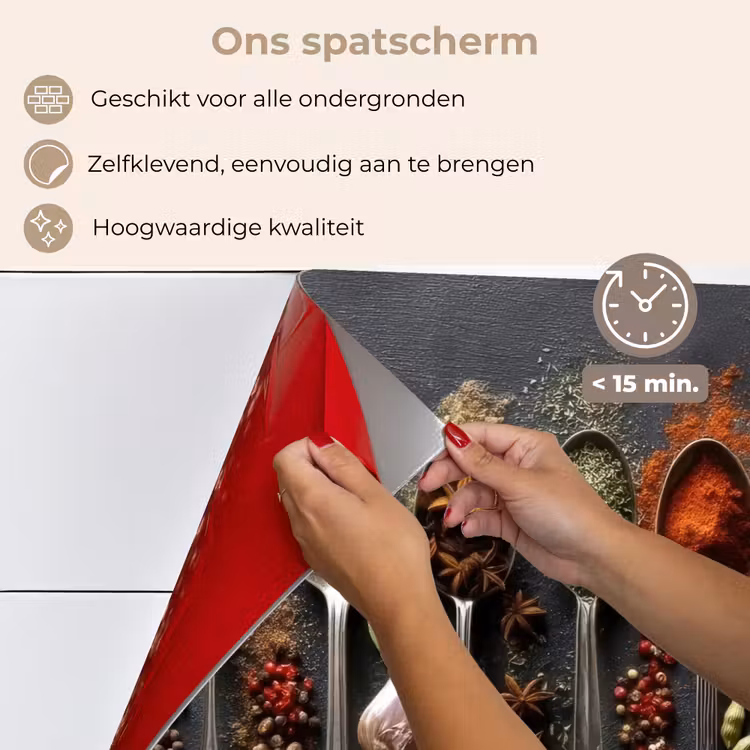 Spatscherm keuken - Lepels - Specerijen - Kaneel - Chili — 4