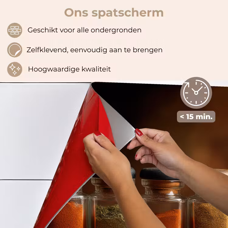 Spatscherm keuken - Potjes - Kruiden - Specerijen - Korrels — 4