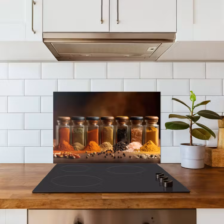 Spatscherm keuken - Potjes - Kruiden - Specerijen - Korrels — 6