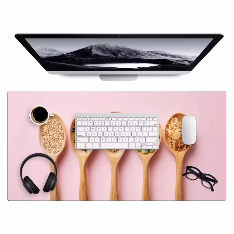 Bureau onderlegger - Ingrediënten - Lepels - Hout - Roze — 3