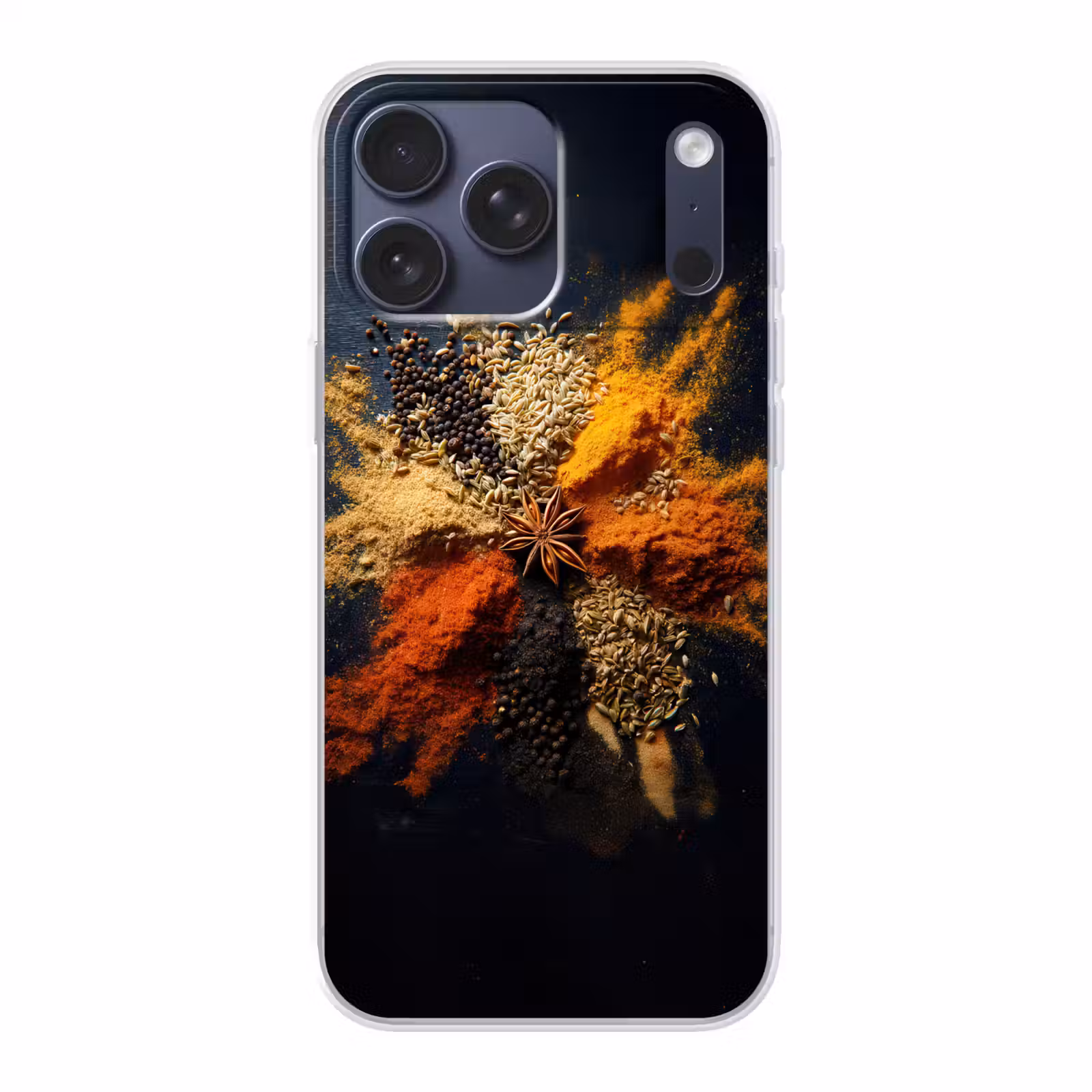 Telefoonhoesje Softcase - Specerijen - Explosie - Oranje — 1