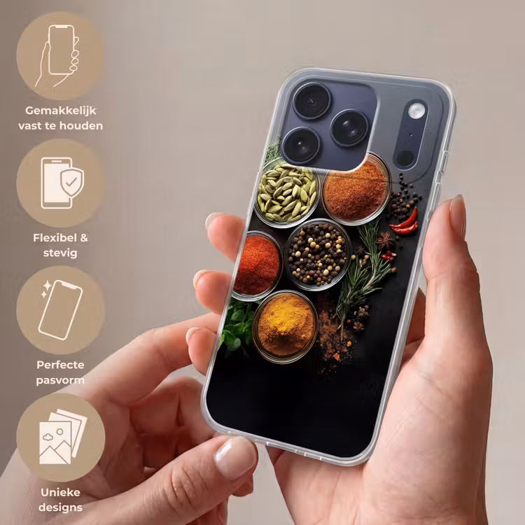Telefoonhoesje Softcase - Glazen - Bakjes - Blaadjes - Kruiden — 4