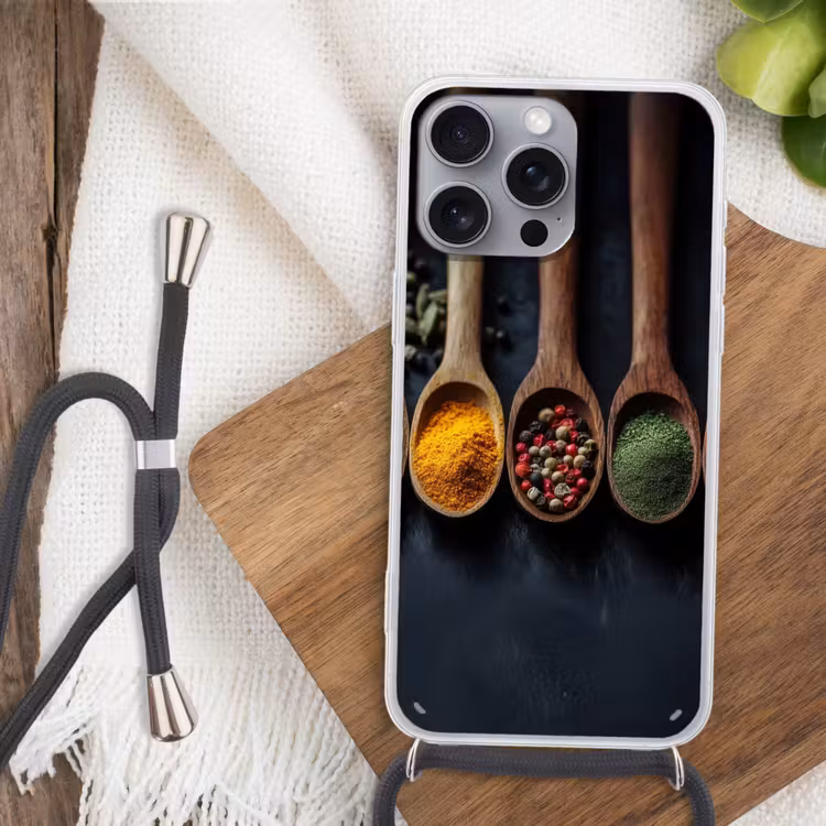 Telefoonhoesje met koord - Houten - Lepels - Specerijen - Kruiden — 3