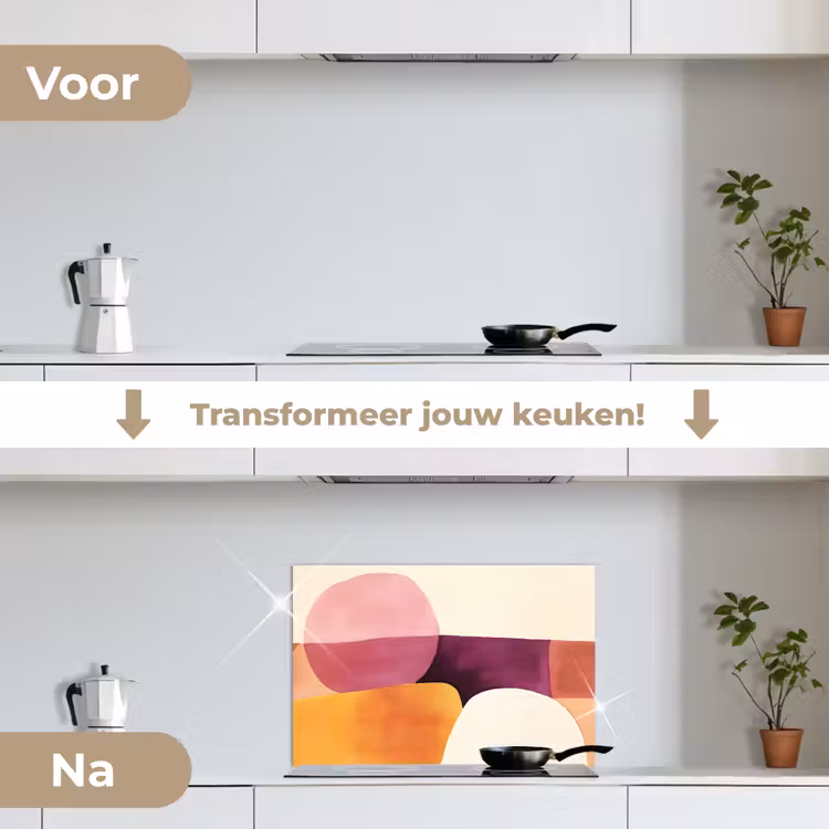 Spatscherm keuken - Vormen - Abstract - Kleurrijk — 3