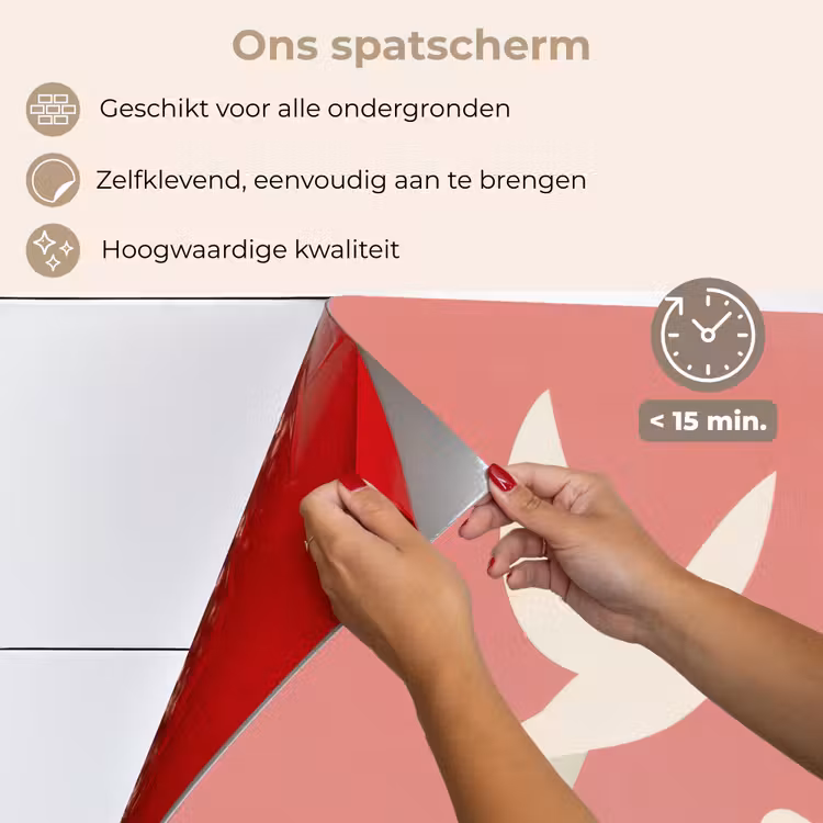 Spatscherm keuken - Duiven - Wit - Sierlijk — 4