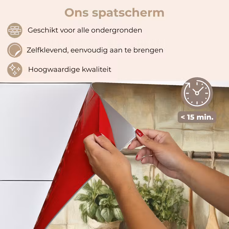 Spatscherm keuken - Hout - Keukengerei - Stilleven - Tegels — 4