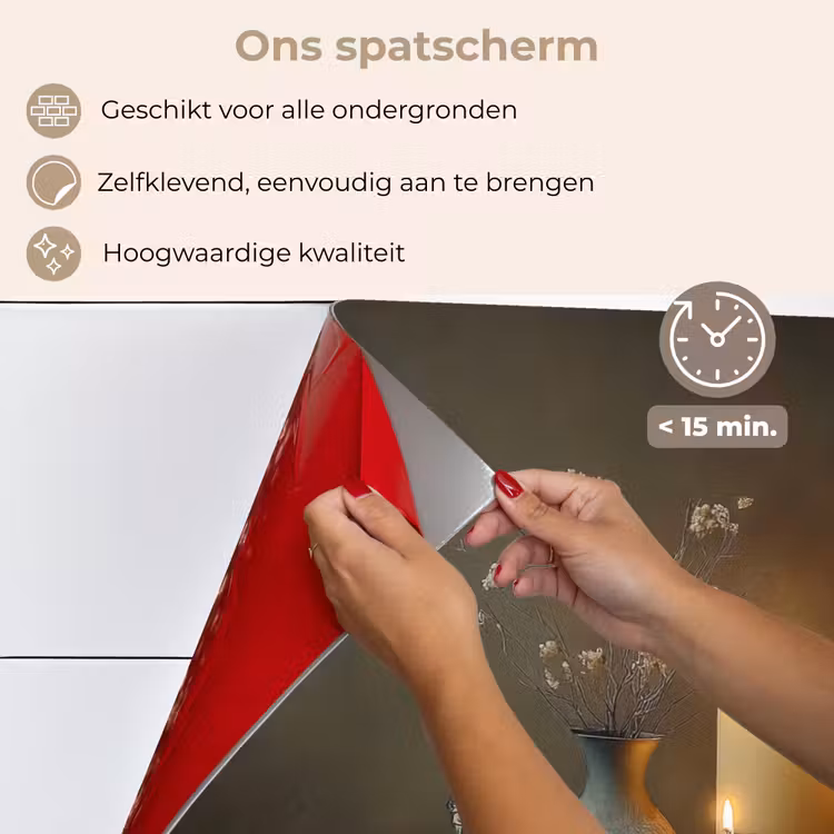 Spatscherm keuken - Kaarsen - Stilleven - Rustiek - Boeken — 4