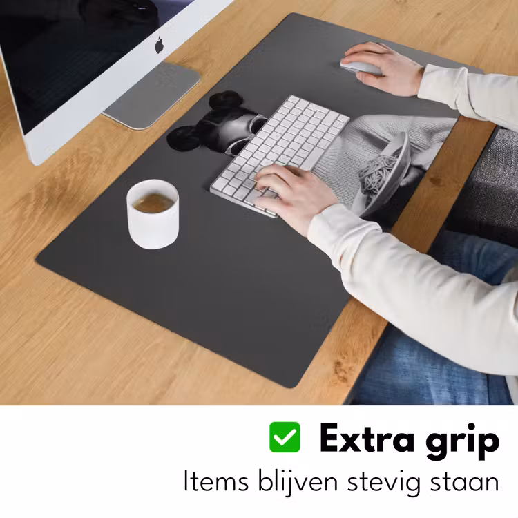 Bureau onderlegger - Vrouw met Zonnebril Spaghetti Zwart Wit — 5