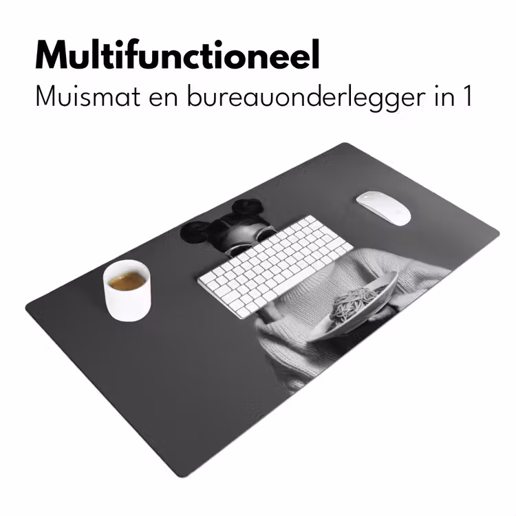 Bureau onderlegger - Vrouw met Zonnebril Spaghetti Zwart Wit — 6