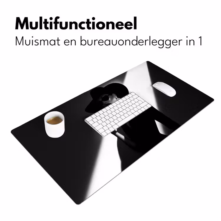 Bureau onderlegger - Vrouw met Hoed Wijnglas Zwart Wit — 6