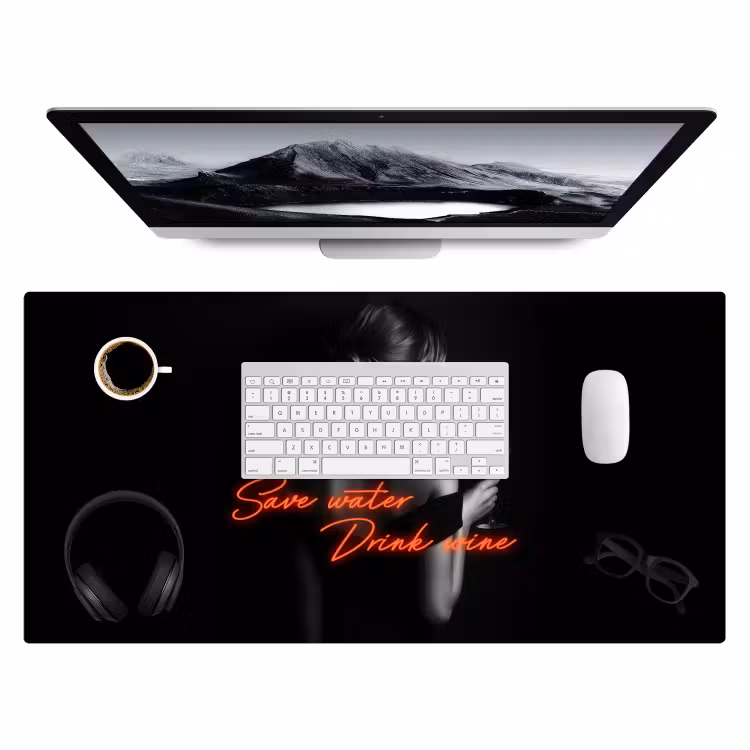 Bureau onderlegger - Save Water Drink Wine Vrouw — 3