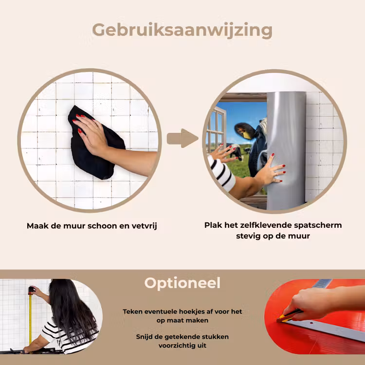 Spatscherm keuken - Doorkijk - Koe - Weiland - Dieren - Natuur — 8