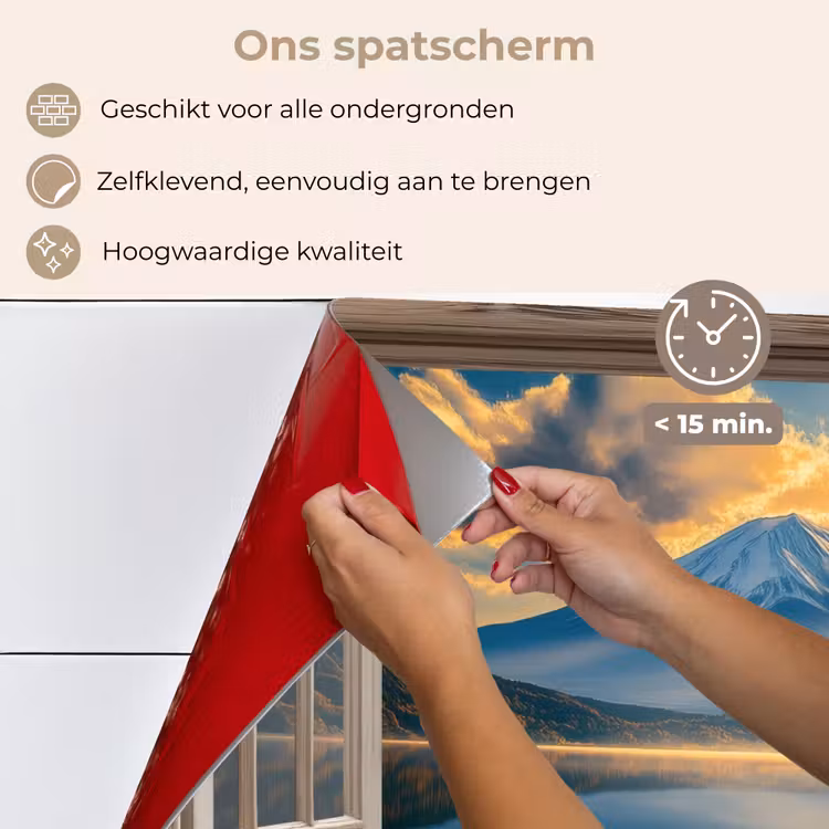 Spatscherm keuken - Doorkijk - Landschap - Bergen - Uitzicht - Raam — 4