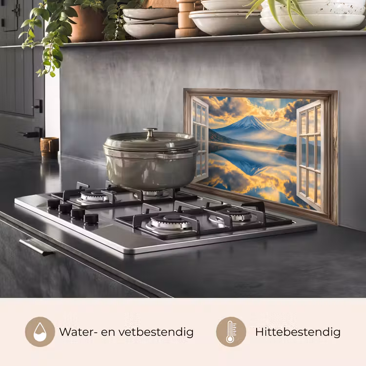 Spatscherm keuken - Doorkijk - Landschap - Bergen - Uitzicht - Raam — 7