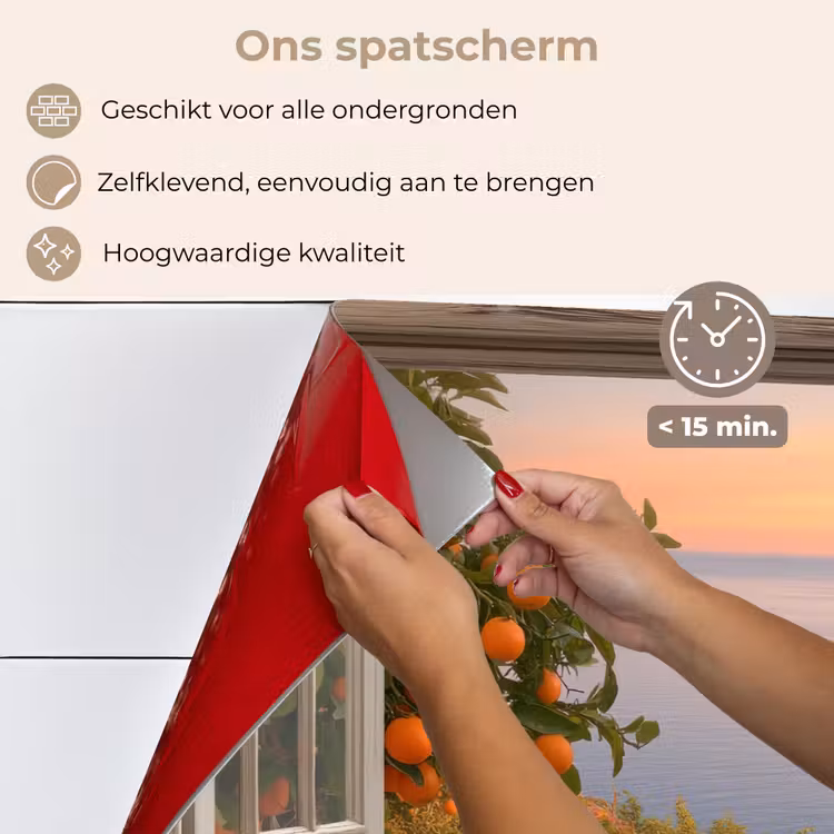 Spatscherm keuken - Doorkijk - Uitzicht - Meer - Landschap — 4