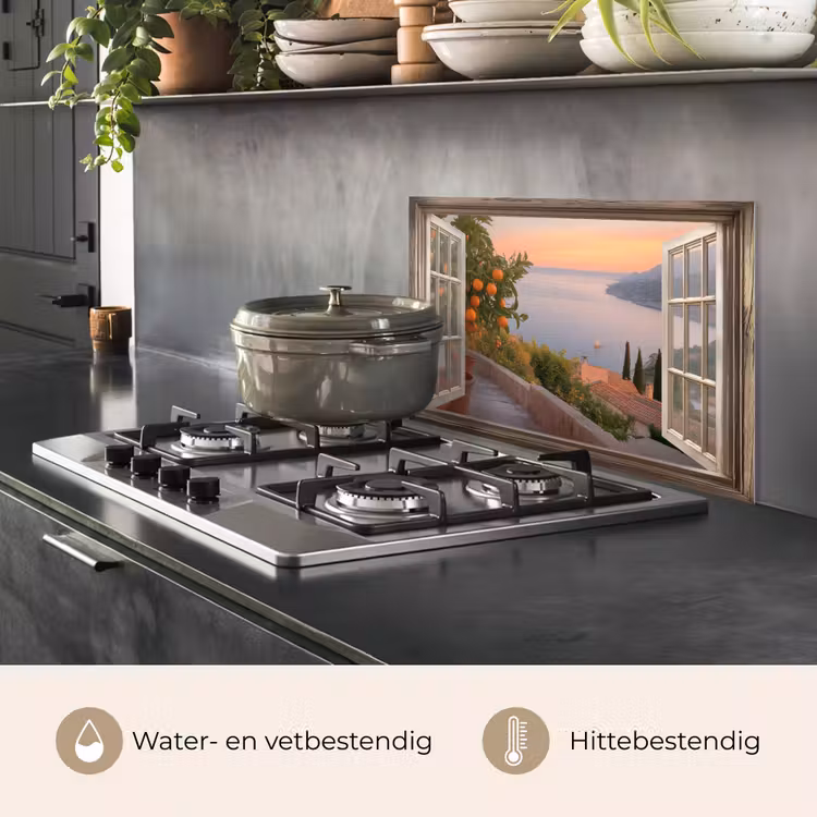 Spatscherm keuken - Doorkijk - Uitzicht - Meer - Landschap — 7