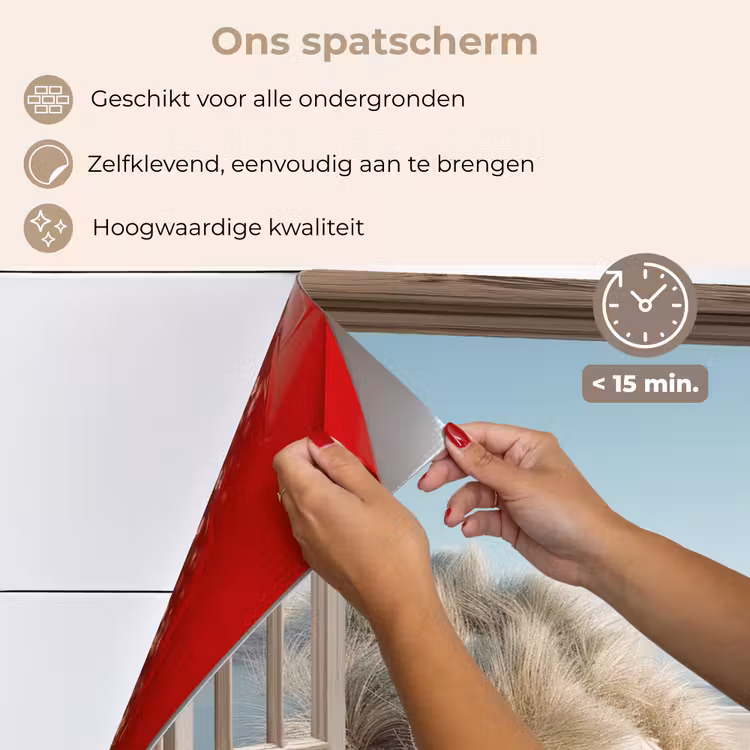 Spatscherm keuken - Doorkijk - Helmgras - Duinen - Zee - Landschap — 4