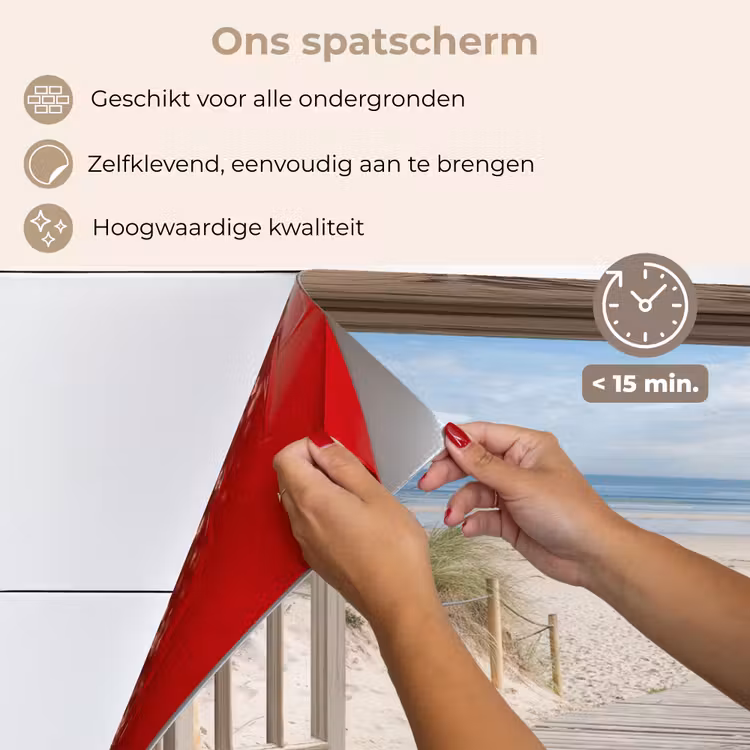 Spatscherm keuken - Doorkijk - Strand - Duinen - Pad - Landschap — 4