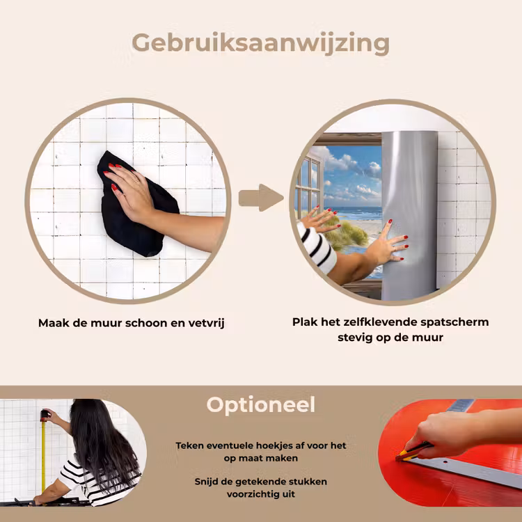 Spatscherm keuken - Doorkijk - Strand - Raam - Duinen - Zee — 8