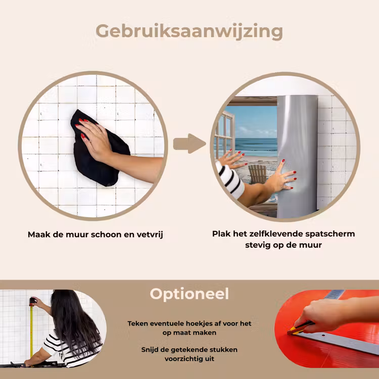 Spatscherm keuken - Doorkijk - Strandstoelen - Duinen - Zee - Natuur — 8