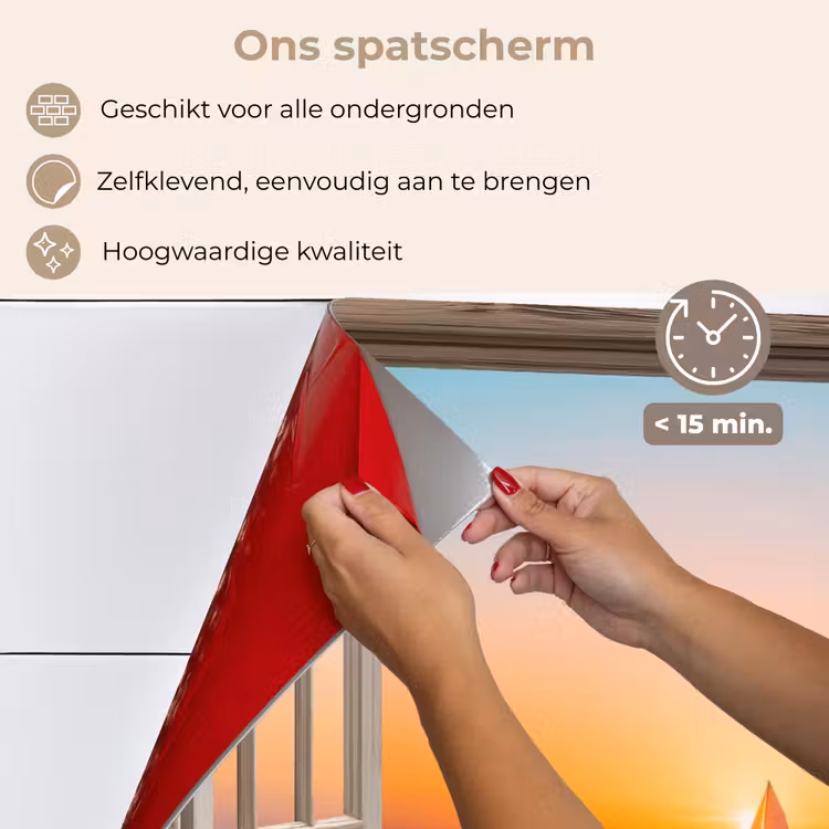 Spatscherm keuken - Doorkijk - Zee - Boot - Zonsondergang — 4