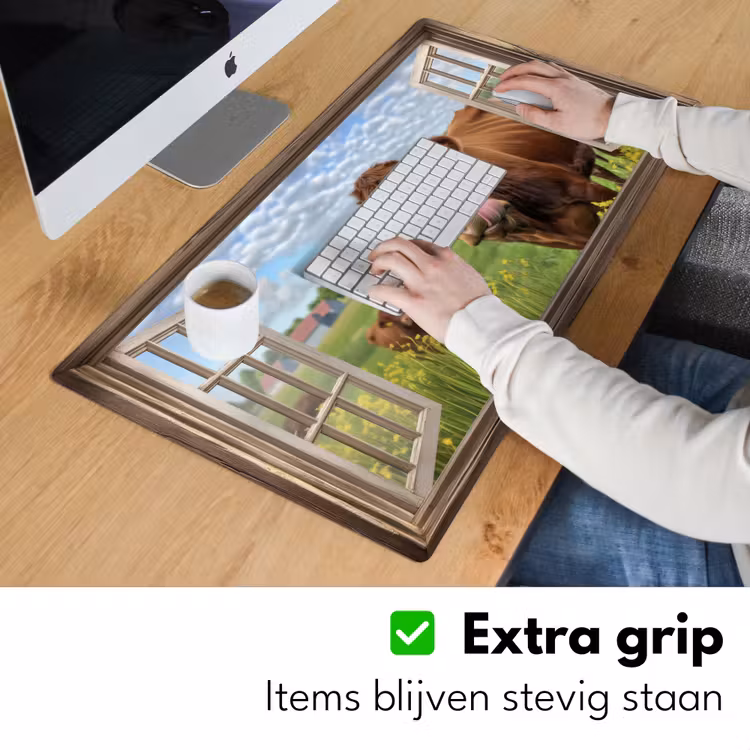 Bureau onderlegger - Doorkijk - Koe - Weiland - Landschap - Dieren — 5