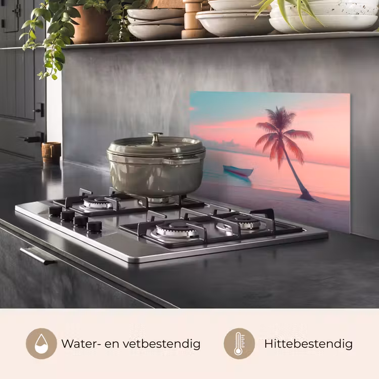Spatscherm keuken - Zee - Boot - Zonsondergang — 7