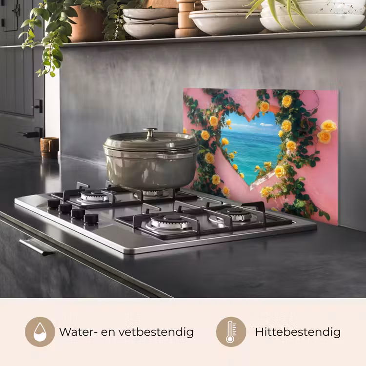 Spatscherm keuken - Hart - Zee - Muur — 7