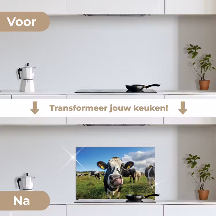 Spatscherm keuken - Koe - Tong - Weide — 3