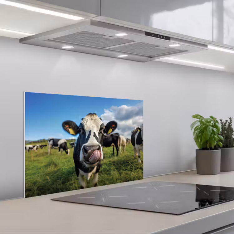 Spatscherm keuken - Koe - Tong - Weide — 5