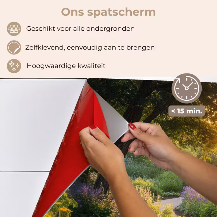 Spatscherm keuken - Pad - Bloemen - Park — 4