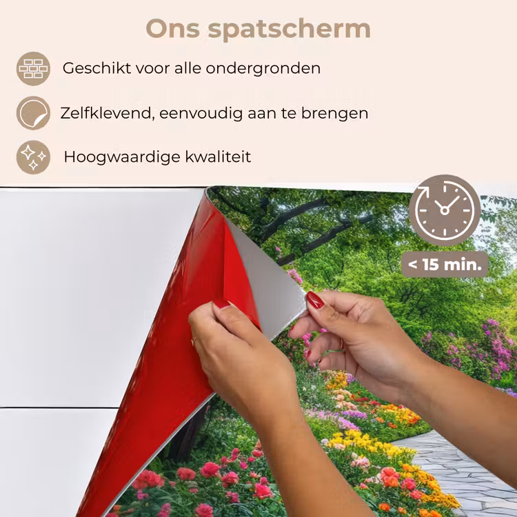 Spatscherm keuken - Park - Bloemen - Tuin — 4