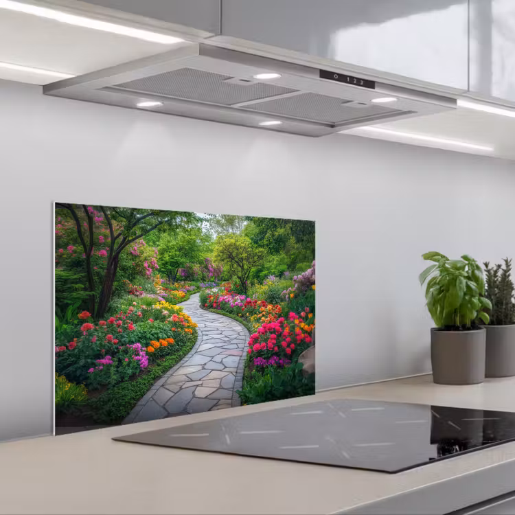 Spatscherm keuken - Park - Bloemen - Tuin — 5