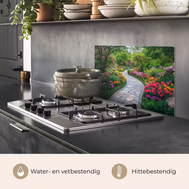 Spatscherm keuken - Park - Bloemen - Tuin — 7
