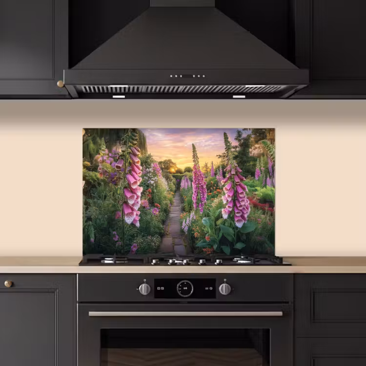 Spatscherm keuken - Vingerhoedskruid - Bloemen - Tuin — 2