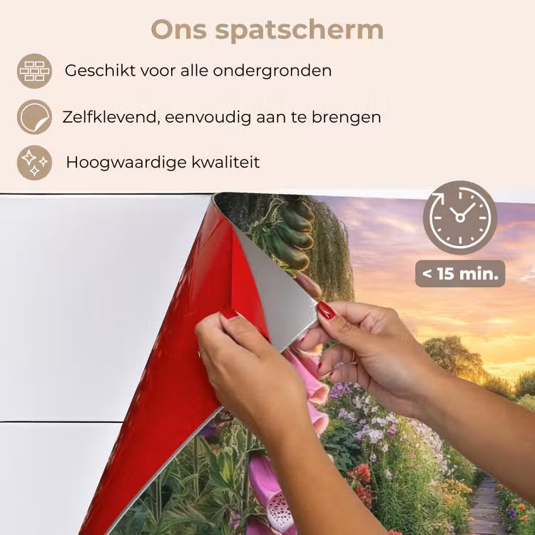 Spatscherm keuken - Vingerhoedskruid - Bloemen - Tuin — 4