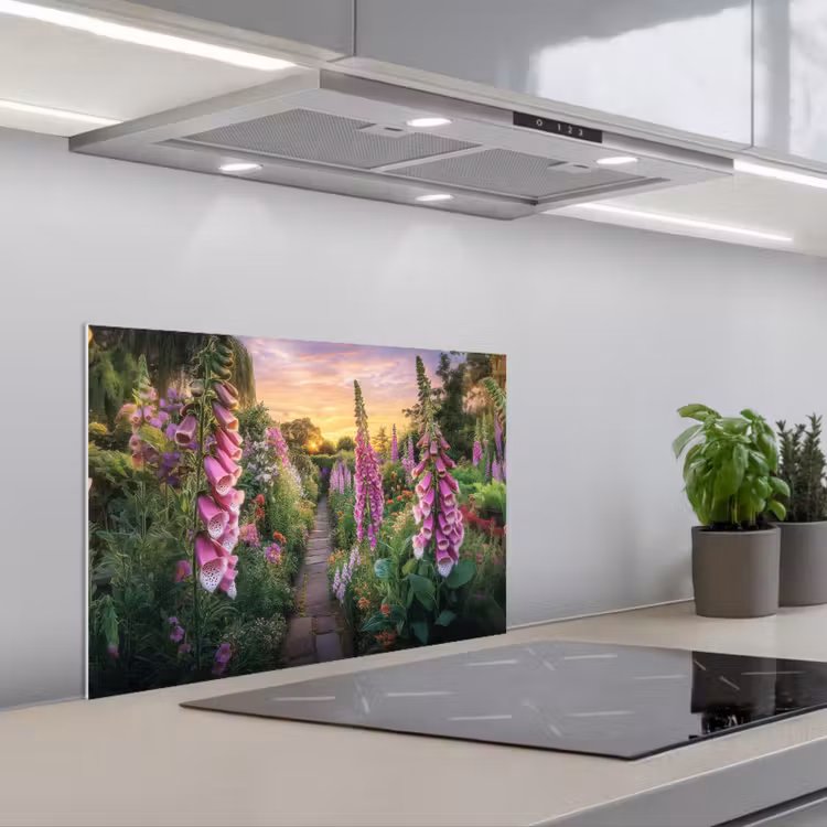 Spatscherm keuken - Vingerhoedskruid - Bloemen - Tuin — 5