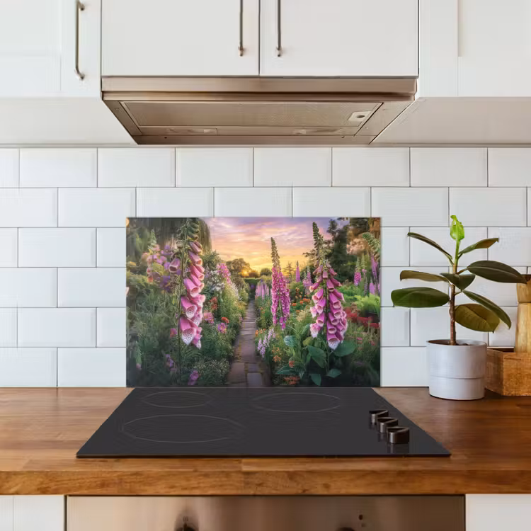 Spatscherm keuken - Vingerhoedskruid - Bloemen - Tuin — 6