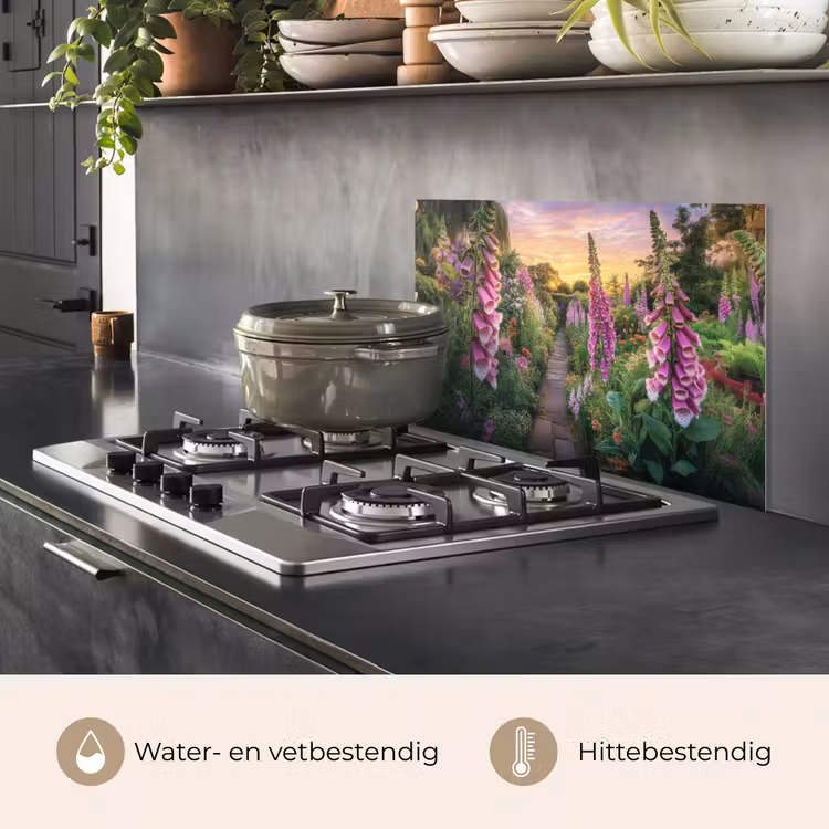 Spatscherm keuken - Vingerhoedskruid - Bloemen - Tuin — 7