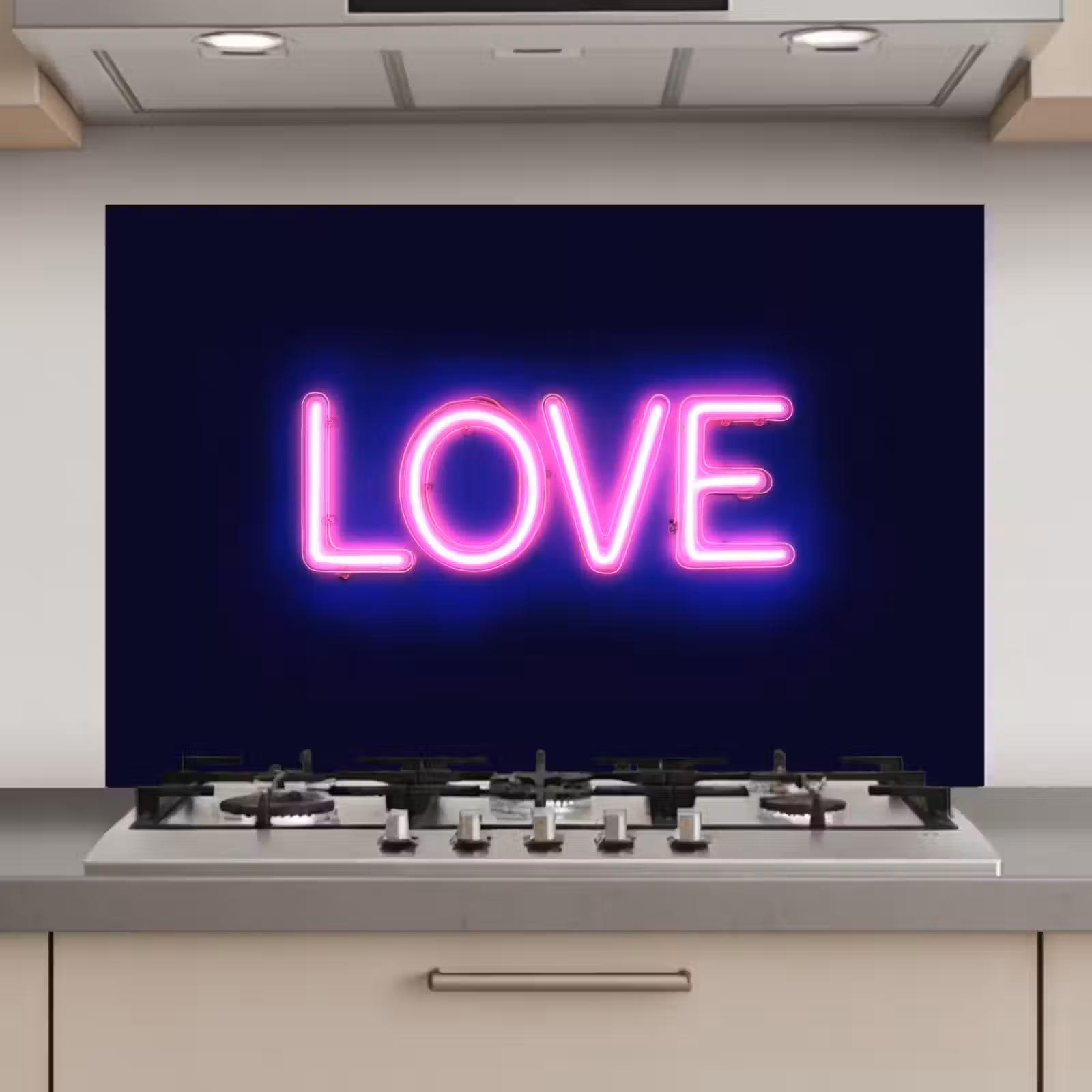 Spatscherm keuken - Neon - Love - Valentijn — 1