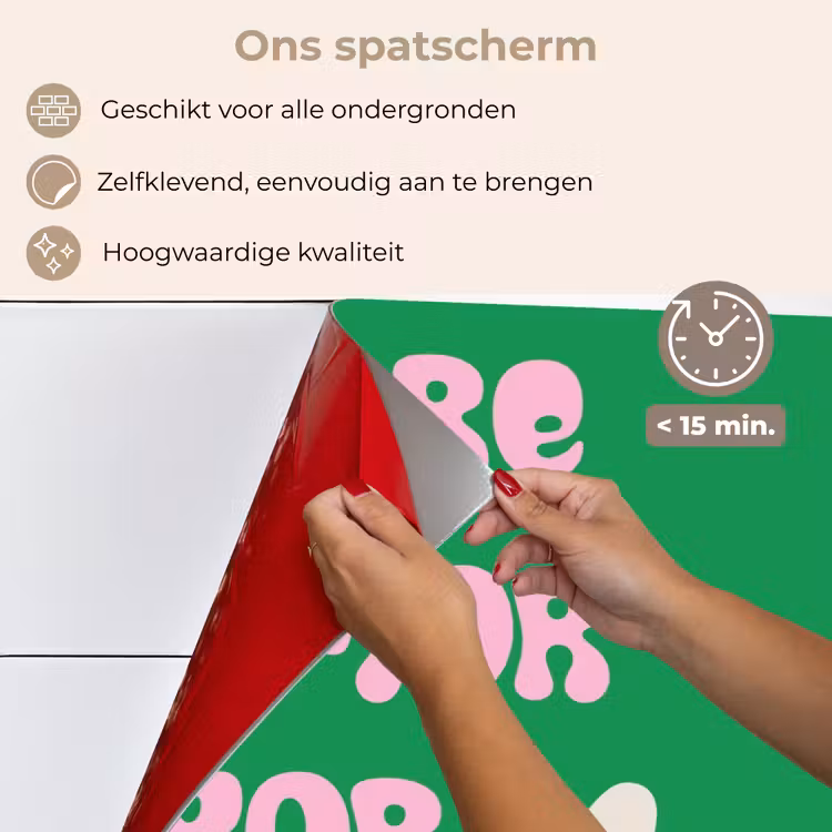 Spatscherm keuken - Amor - Valentijn - Groen - Tekst — 4