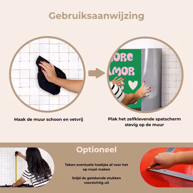 Spatscherm keuken - Amor - Valentijn - Groen - Tekst — 8