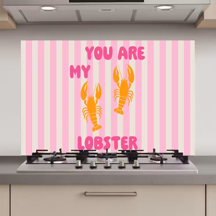 Spatscherm keuken - Lobster - Love - Valentijn — 1