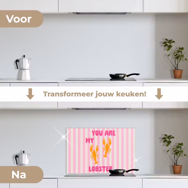 Spatscherm keuken - Lobster - Love - Valentijn — 3