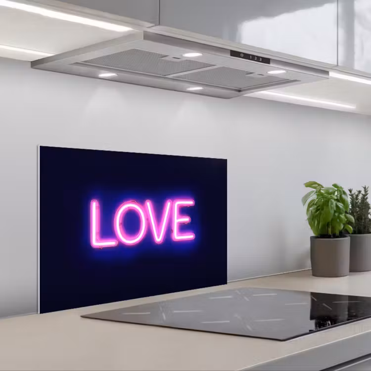 Spatscherm keuken - Neon - Love - Valentijn — 5
