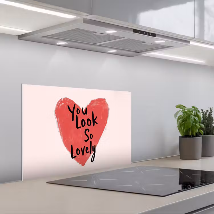 Spatscherm keuken - Hart - Rood - Valentijn — 5