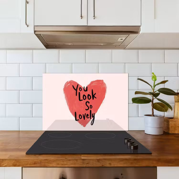 Spatscherm keuken - Hart - Rood - Valentijn — 6