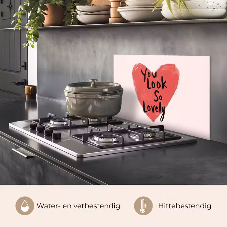 Spatscherm keuken - Hart - Rood - Valentijn — 7