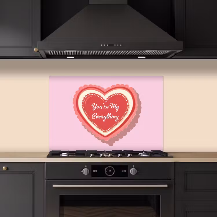 Spatscherm keuken - Liefde - Hart - Valentijn — 2